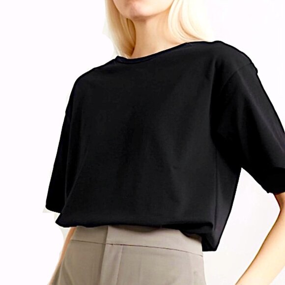 Loulou Studio Tops - NWOT Loulou Studio Black Lipari Cotton Jersey T-Shirt Size M